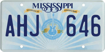 MS license plate AHJ646