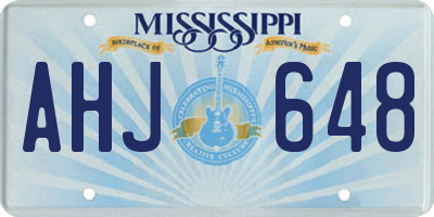 MS license plate AHJ648