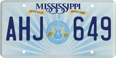 MS license plate AHJ649
