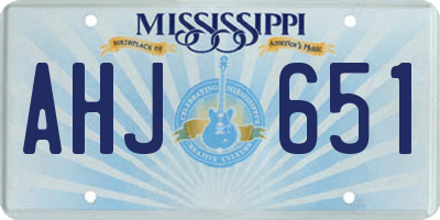 MS license plate AHJ651