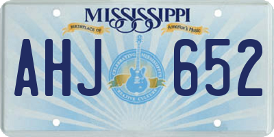 MS license plate AHJ652
