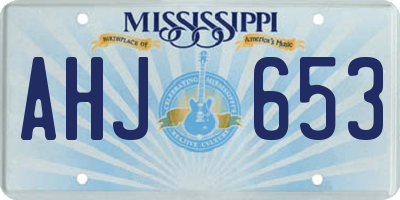 MS license plate AHJ653