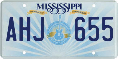 MS license plate AHJ655