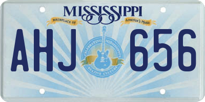 MS license plate AHJ656