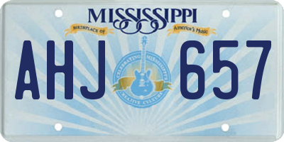 MS license plate AHJ657