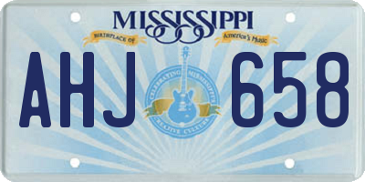 MS license plate AHJ658
