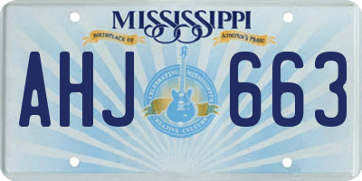 MS license plate AHJ663