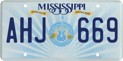MS license plate AHJ669