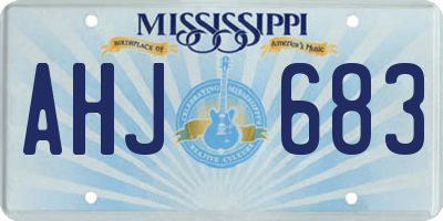 MS license plate AHJ683