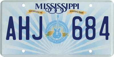 MS license plate AHJ684