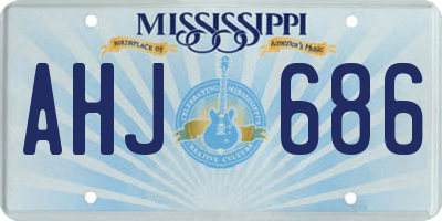 MS license plate AHJ686