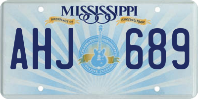 MS license plate AHJ689
