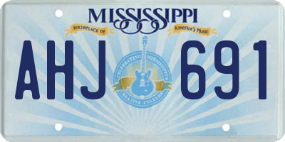 MS license plate AHJ691