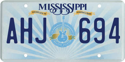 MS license plate AHJ694