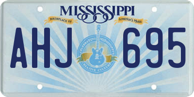 MS license plate AHJ695