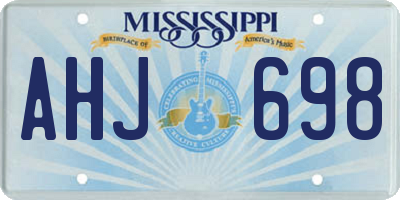 MS license plate AHJ698