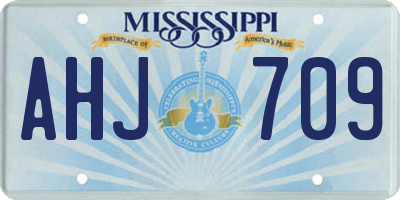 MS license plate AHJ709