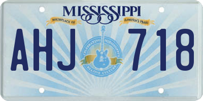 MS license plate AHJ718