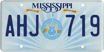 MS license plate AHJ719