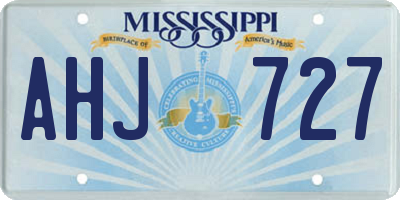 MS license plate AHJ727