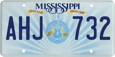 MS license plate AHJ732