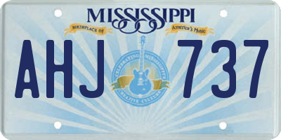 MS license plate AHJ737
