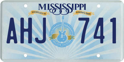 MS license plate AHJ741