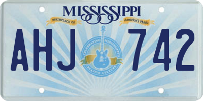 MS license plate AHJ742