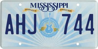 MS license plate AHJ744