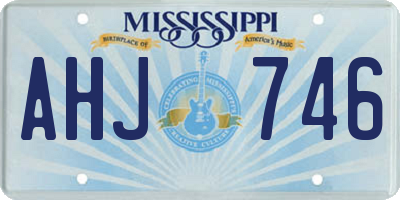 MS license plate AHJ746