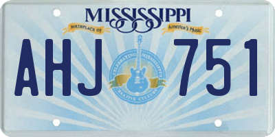 MS license plate AHJ751