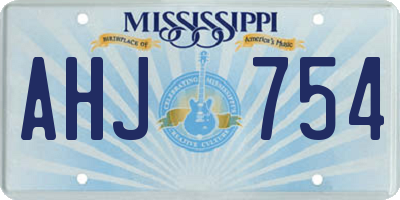 MS license plate AHJ754