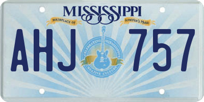 MS license plate AHJ757