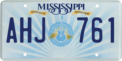 MS license plate AHJ761