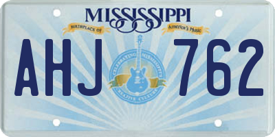 MS license plate AHJ762