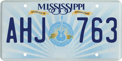 MS license plate AHJ763