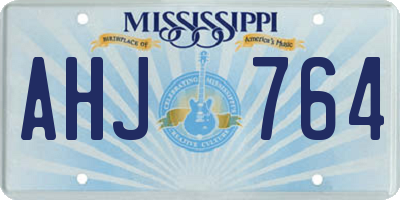 MS license plate AHJ764