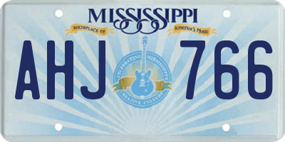 MS license plate AHJ766