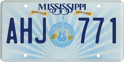 MS license plate AHJ771