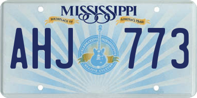 MS license plate AHJ773