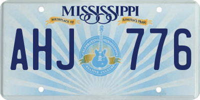 MS license plate AHJ776