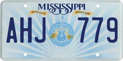 MS license plate AHJ779