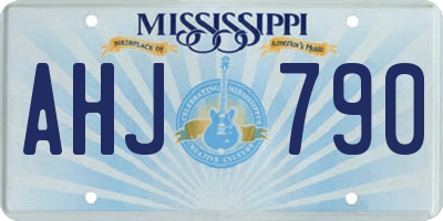 MS license plate AHJ790