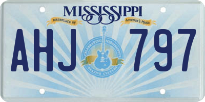 MS license plate AHJ797