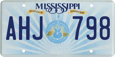 MS license plate AHJ798