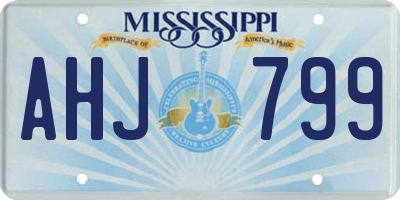 MS license plate AHJ799