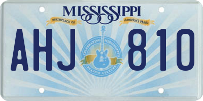 MS license plate AHJ810