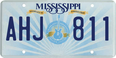 MS license plate AHJ811