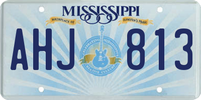 MS license plate AHJ813