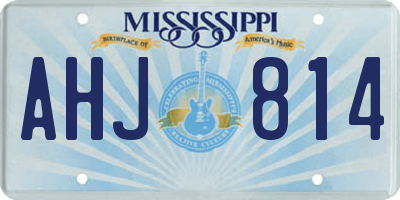 MS license plate AHJ814
